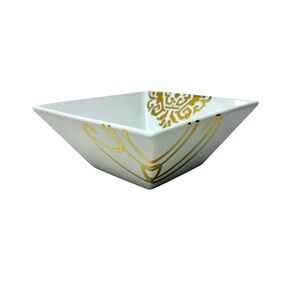 The Cellar | Whiteware | Gold Inlay Square Dish | 6.5”x2.5”